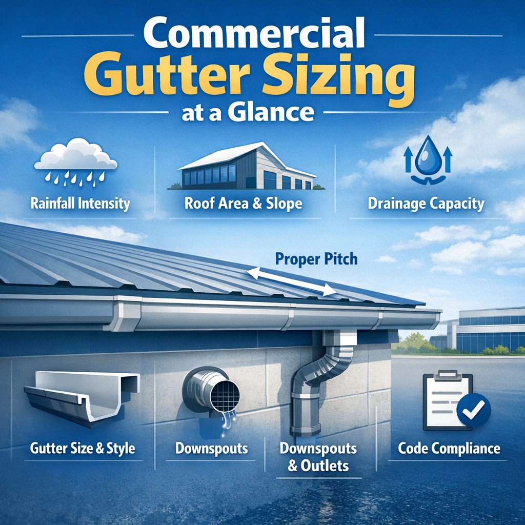 Commercial Gutter Sizing at a Glance