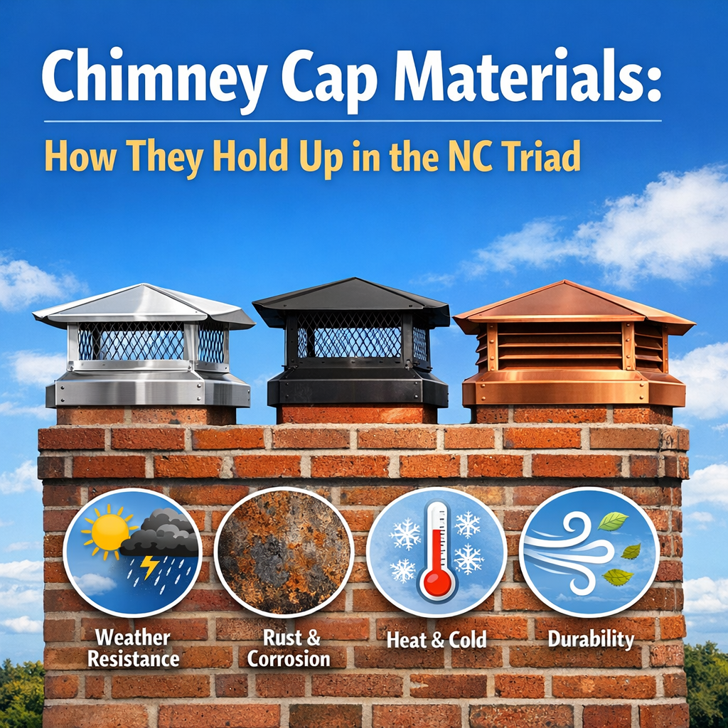 Chimney Cap Materials: How They Hold Up in the NC Triad