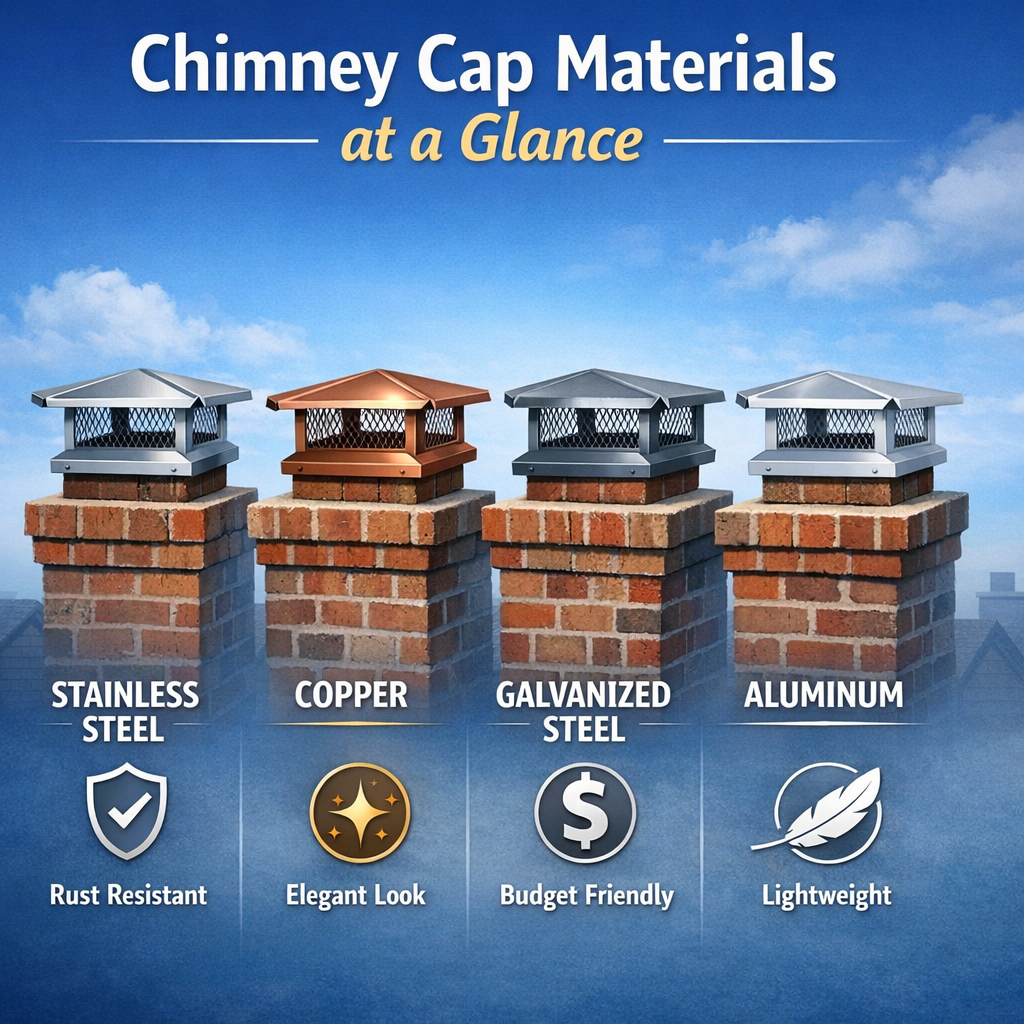 Chimney Cap Materials at a Glance