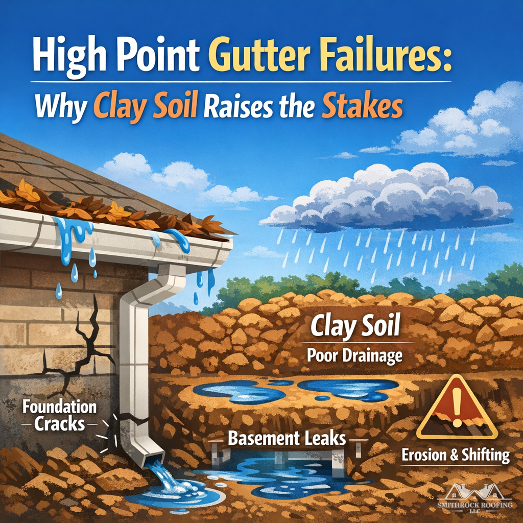 High Point Gutter Failures: Why Clay Soil Raises the Stakes