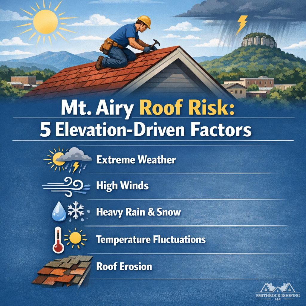 Mt. Airy Roof Risk: 5 Elevation-Driven Factors