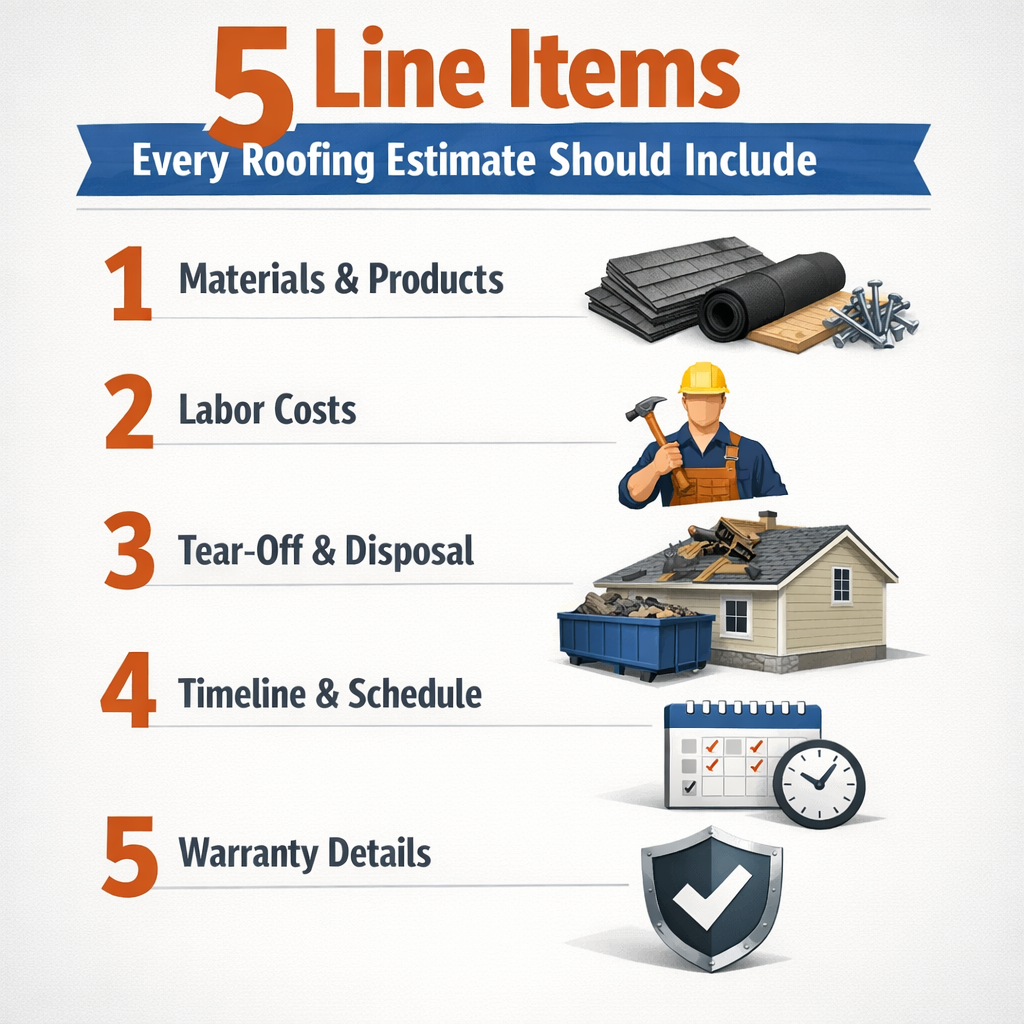 5 Line Items Every Roofing Estimate Should Include