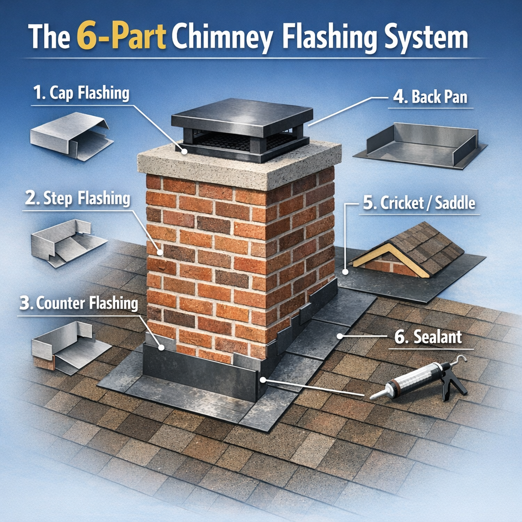 The 6-Part Chimney Flashing System