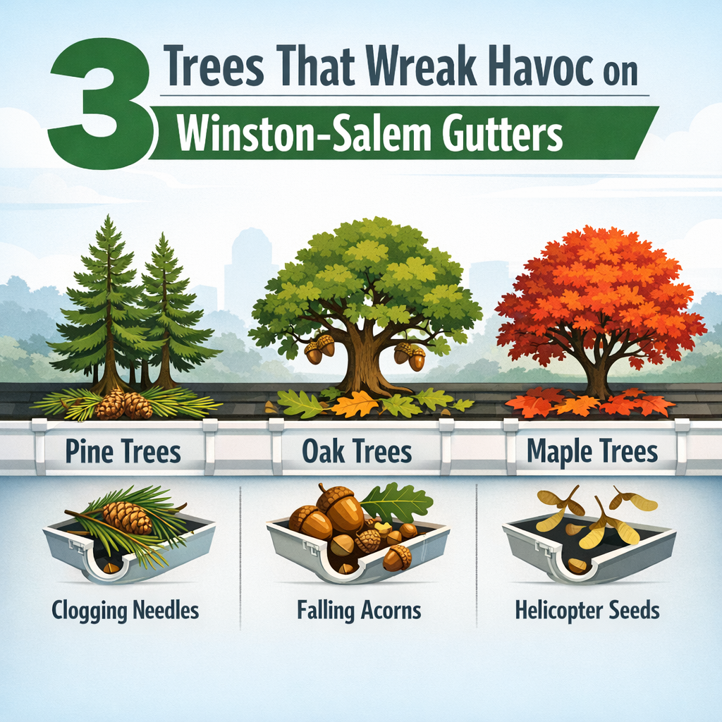 3 Trees That Wreak Havoc on Winston-Salem Gutters