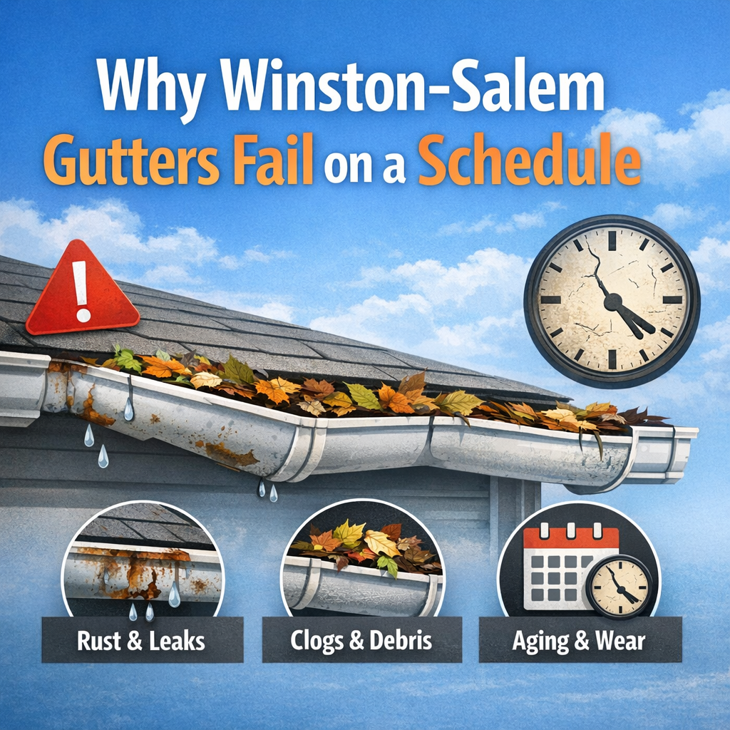 Why Winston-Salem Gutters Fail on a Schedule