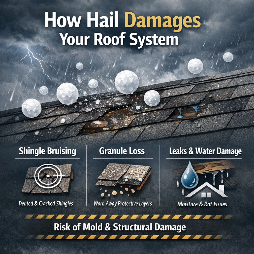 How Hail Damages Your Roof System