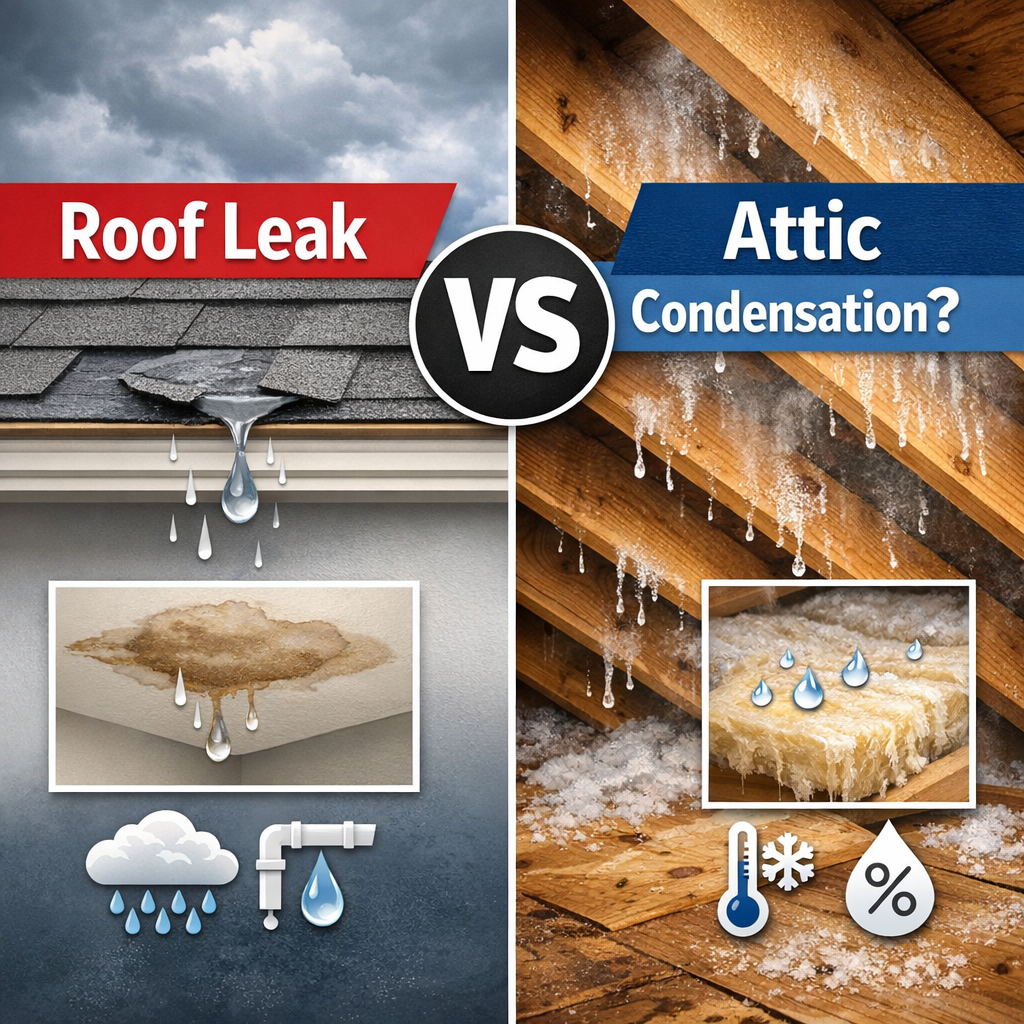 Roof Leak or Attic Condensation?