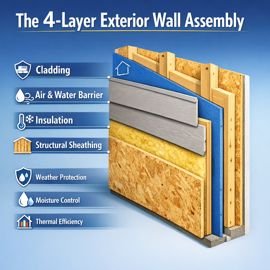 The 4-Layer Exterior Wall Assembly