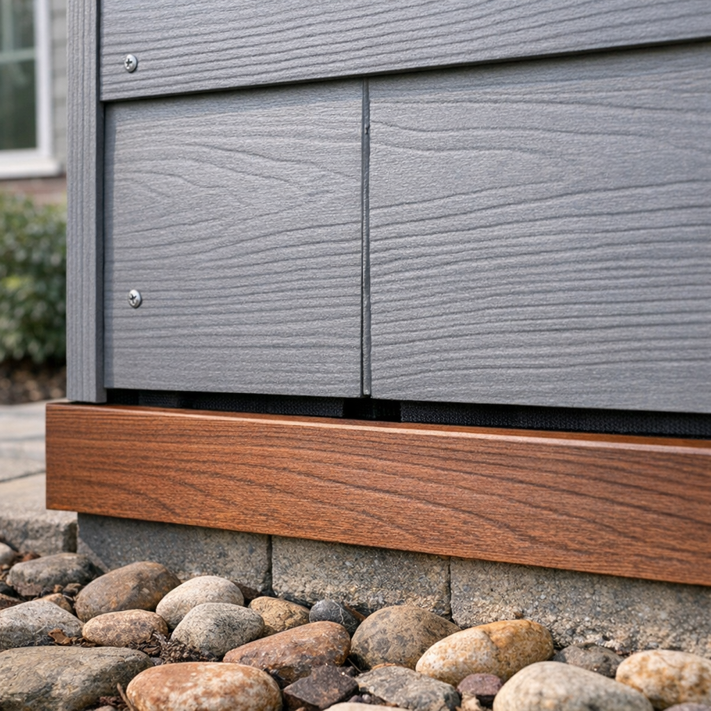 Fiber cement rainscreen cladding on an NC home showing drainage gap, sealed joints, and consistent fastener spacing.