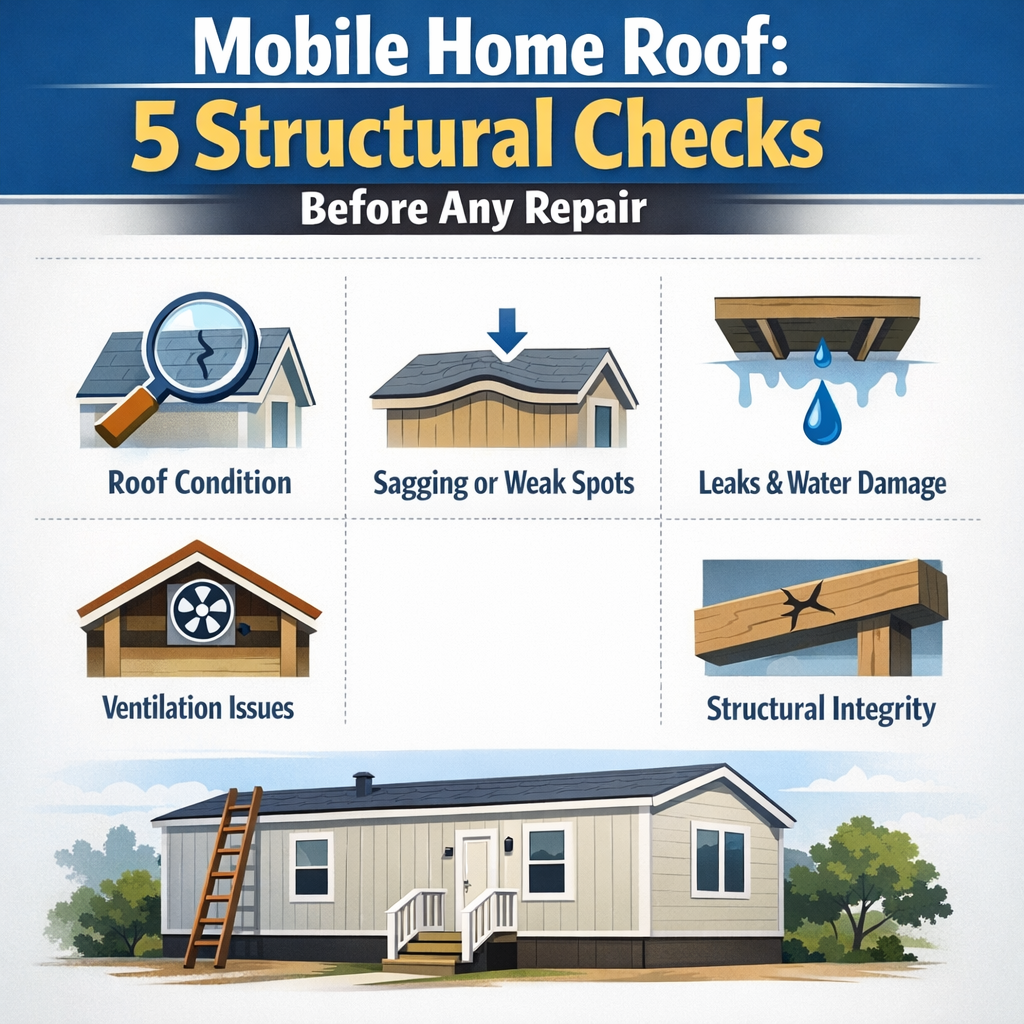 Mobile Home Roof: 5 Structural Checks Before Any Repair