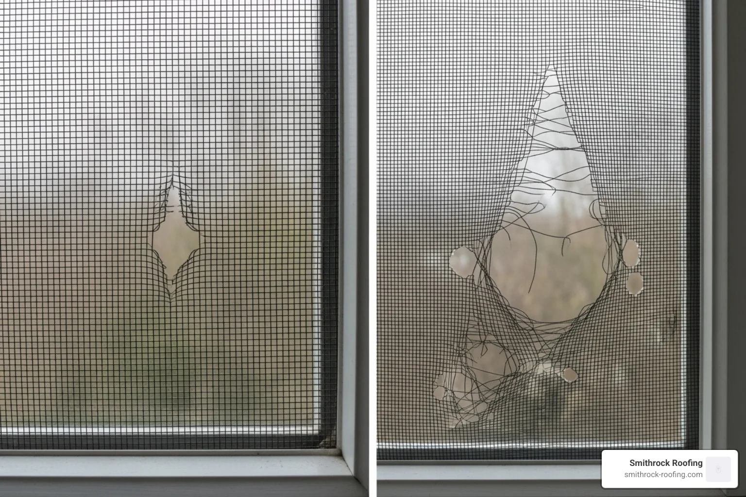 small vs large screen damage - window screen replacement service winston salem nc small vs large screen damage - window screen replacement service winston salem nc