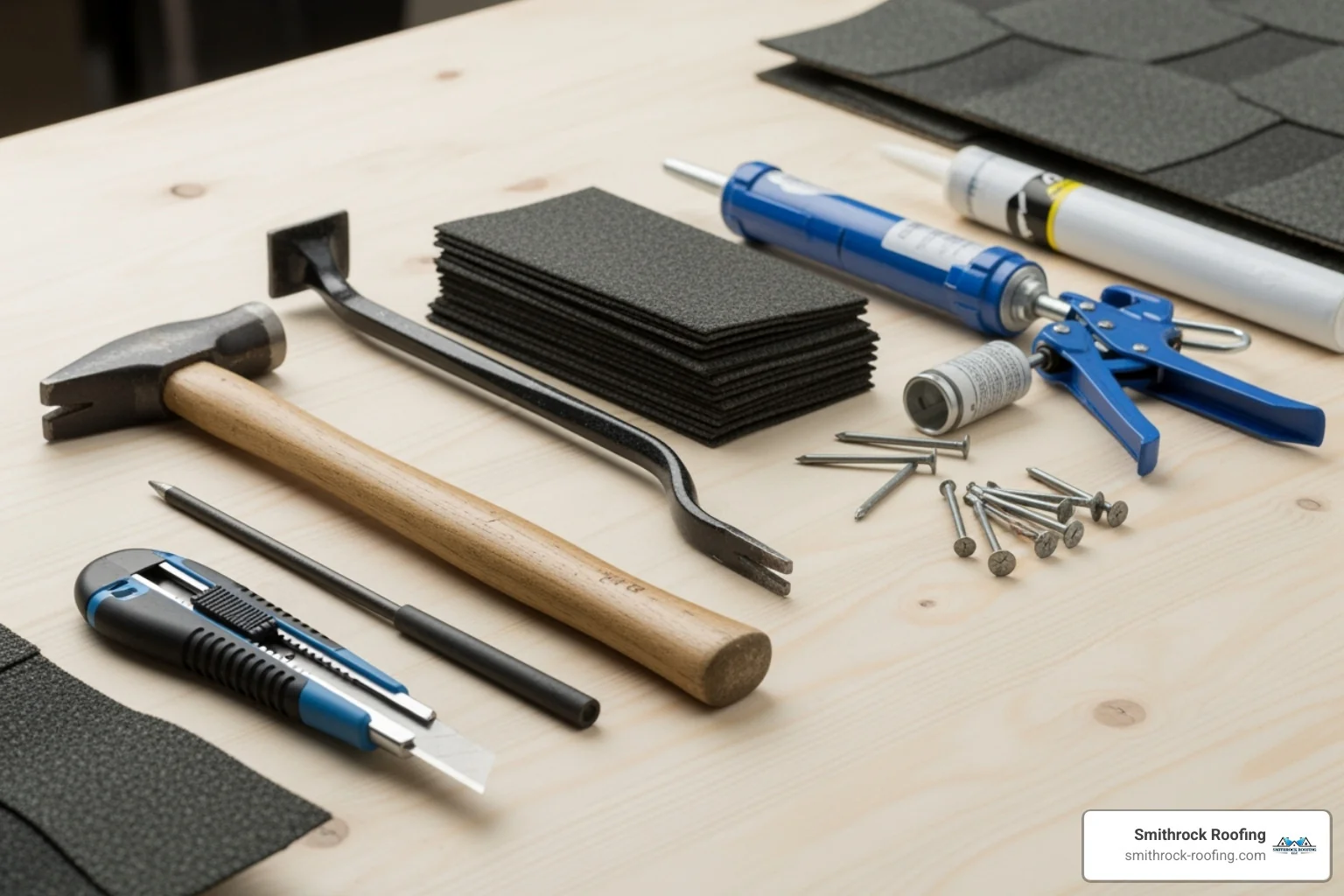 all the necessary tools and materials laid out neatly - shingle siding repair all the necessary tools and materials laid out neatly - shingle siding repair