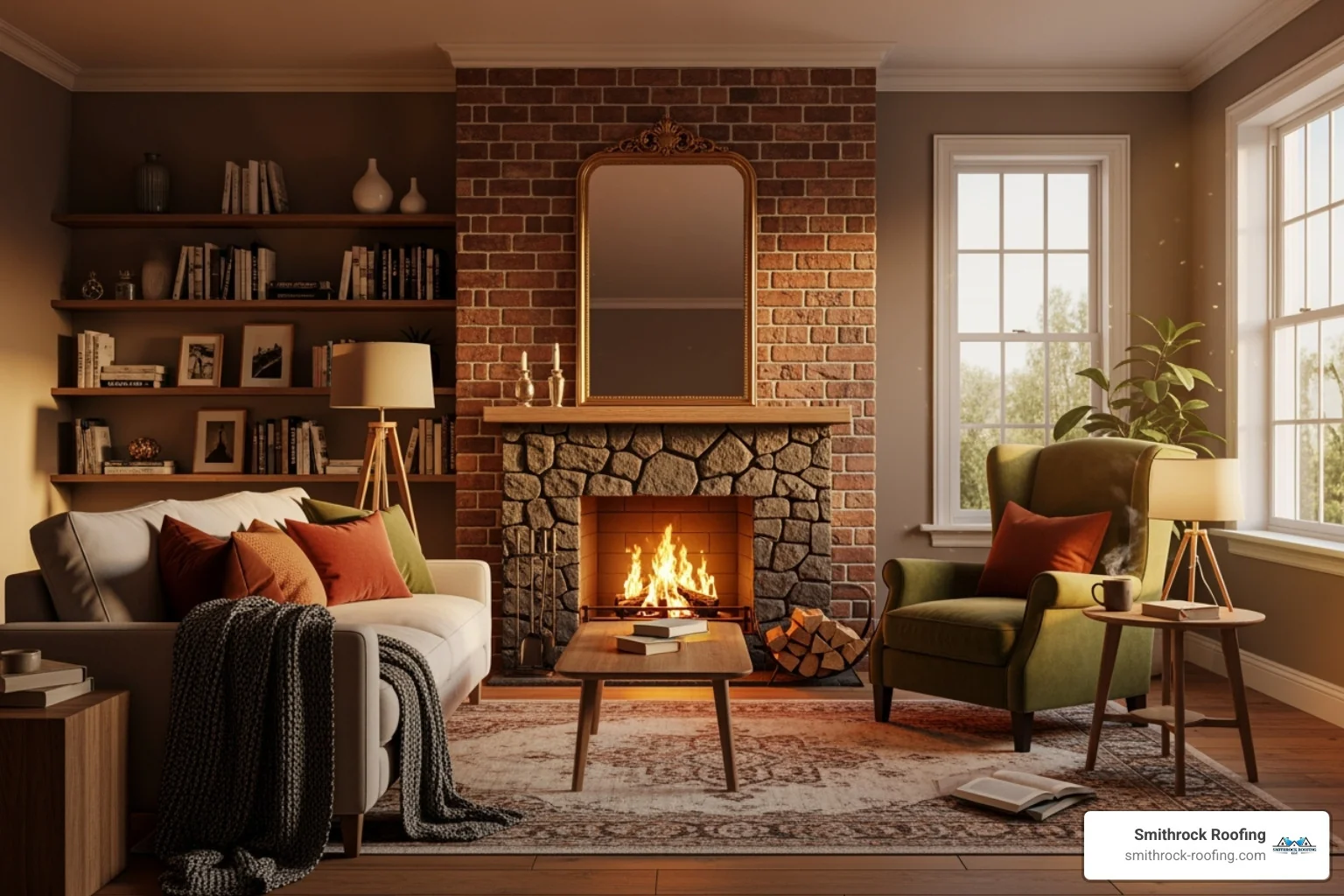cozy living room with a brick veneer vinyl siding accent wall behind a fireplace - brick veneer vinyl siding cozy living room with a brick veneer vinyl siding accent wall behind a fireplace - brick veneer vinyl siding