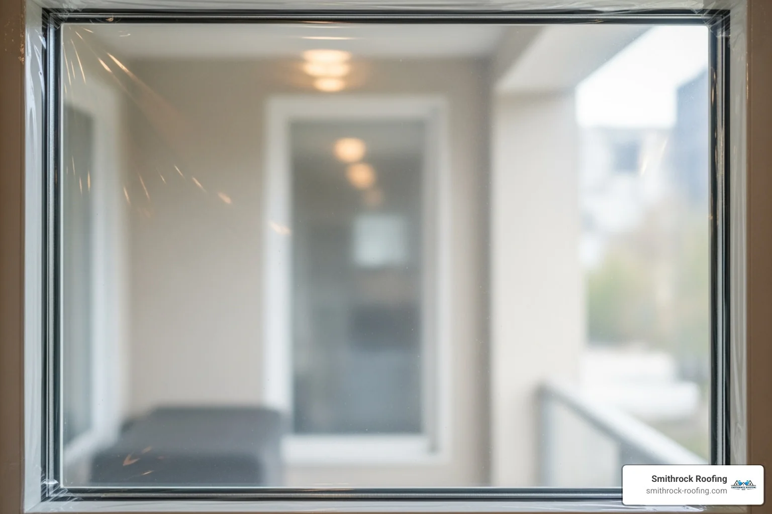window covered in clear, taut insulation film - winterizing your windows window covered in clear, taut insulation film - winterizing your windows