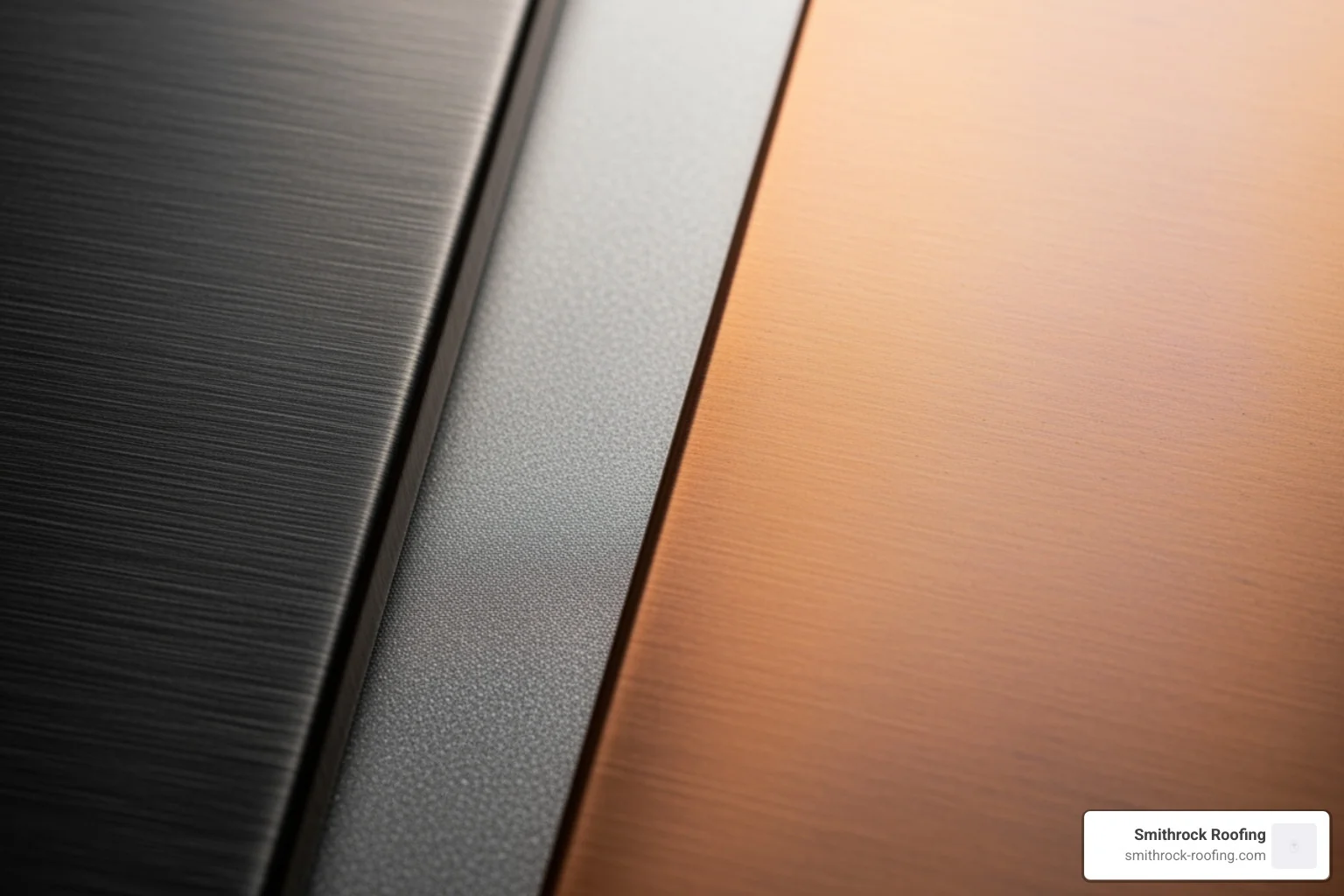 Close-ups of different metal textures including steel, aluminum, and copper - local metal roofers near me Close-ups of different metal textures including steel, aluminum, and copper - local metal roofers near me