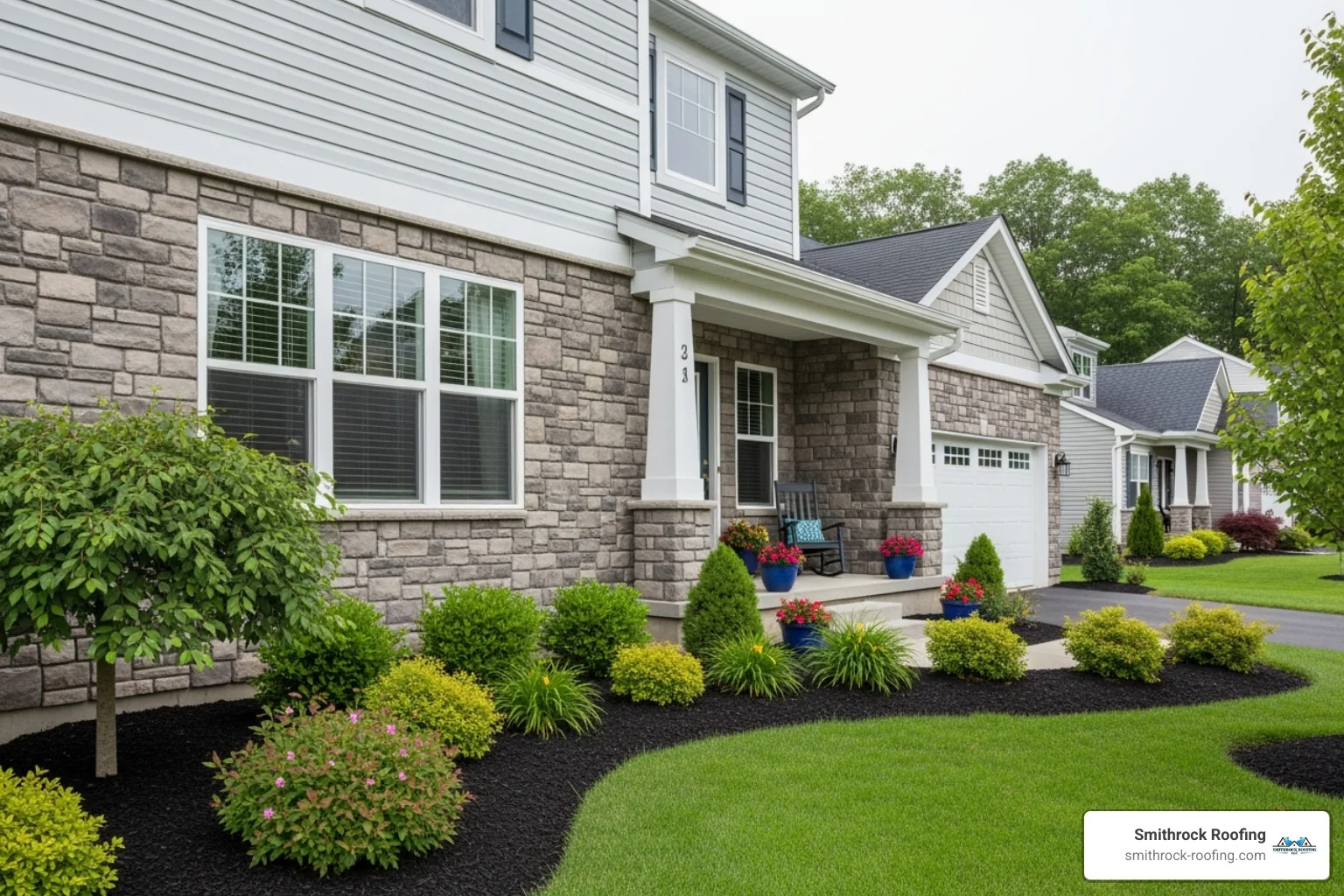home with stone veneer wainscoting and vinyl siding - stone veneer and vinyl siding home with stone veneer wainscoting and vinyl siding - stone veneer and vinyl siding