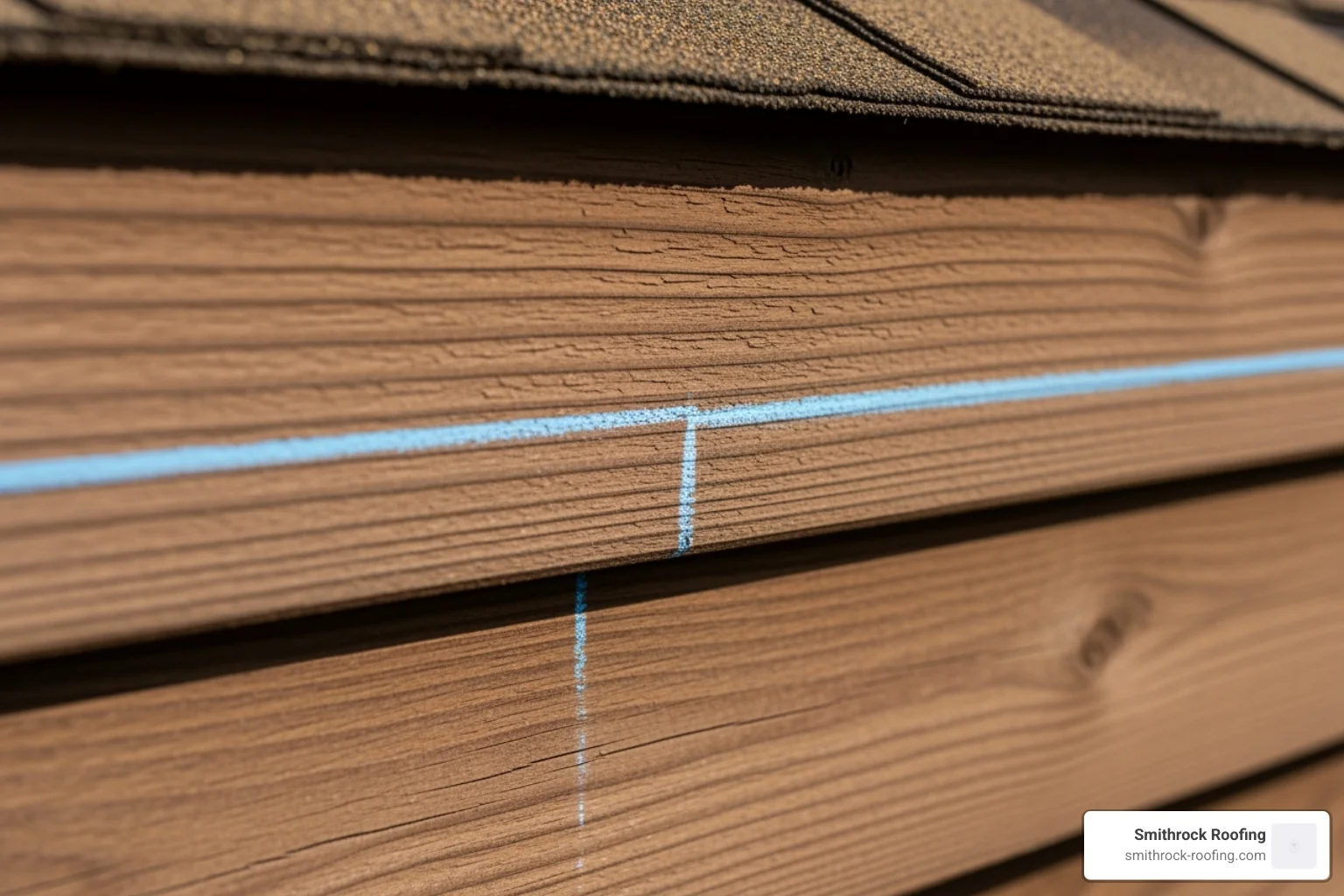 chalk line snapped on a fascia board to show gutter slope - gutter and downspout installation chalk line snapped on a fascia board to show gutter slope - gutter and downspout installation