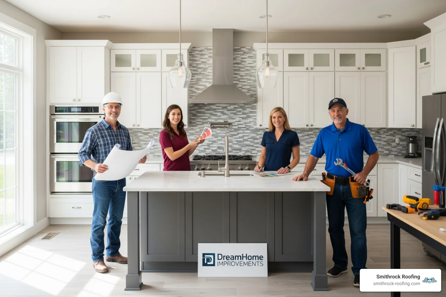 magnifying glass over a contractor's license and insurance certificate - home improvement company