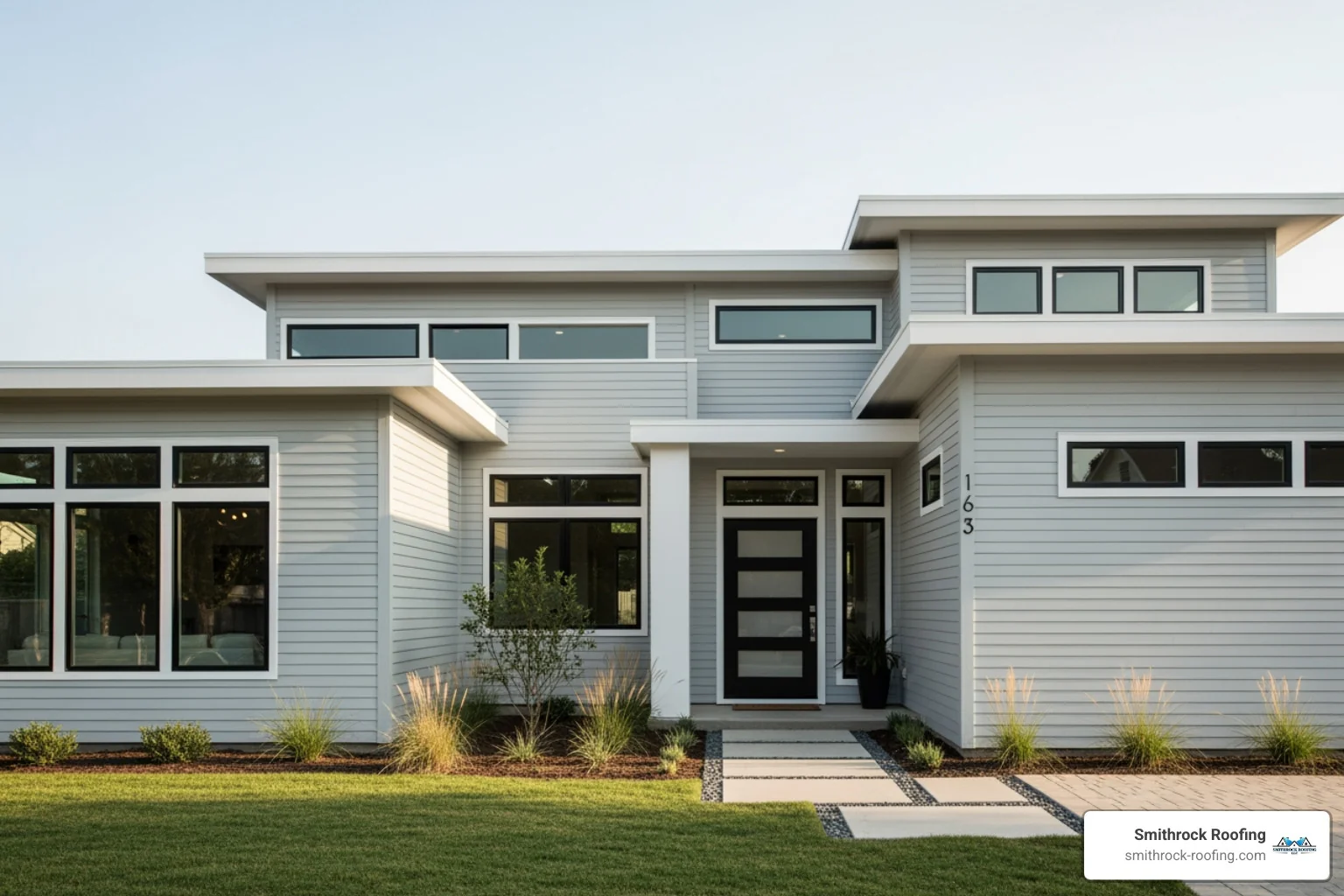 home with modern vinyl siding in a popular color - least expensive siding options home with modern vinyl siding in a popular color - least expensive siding options