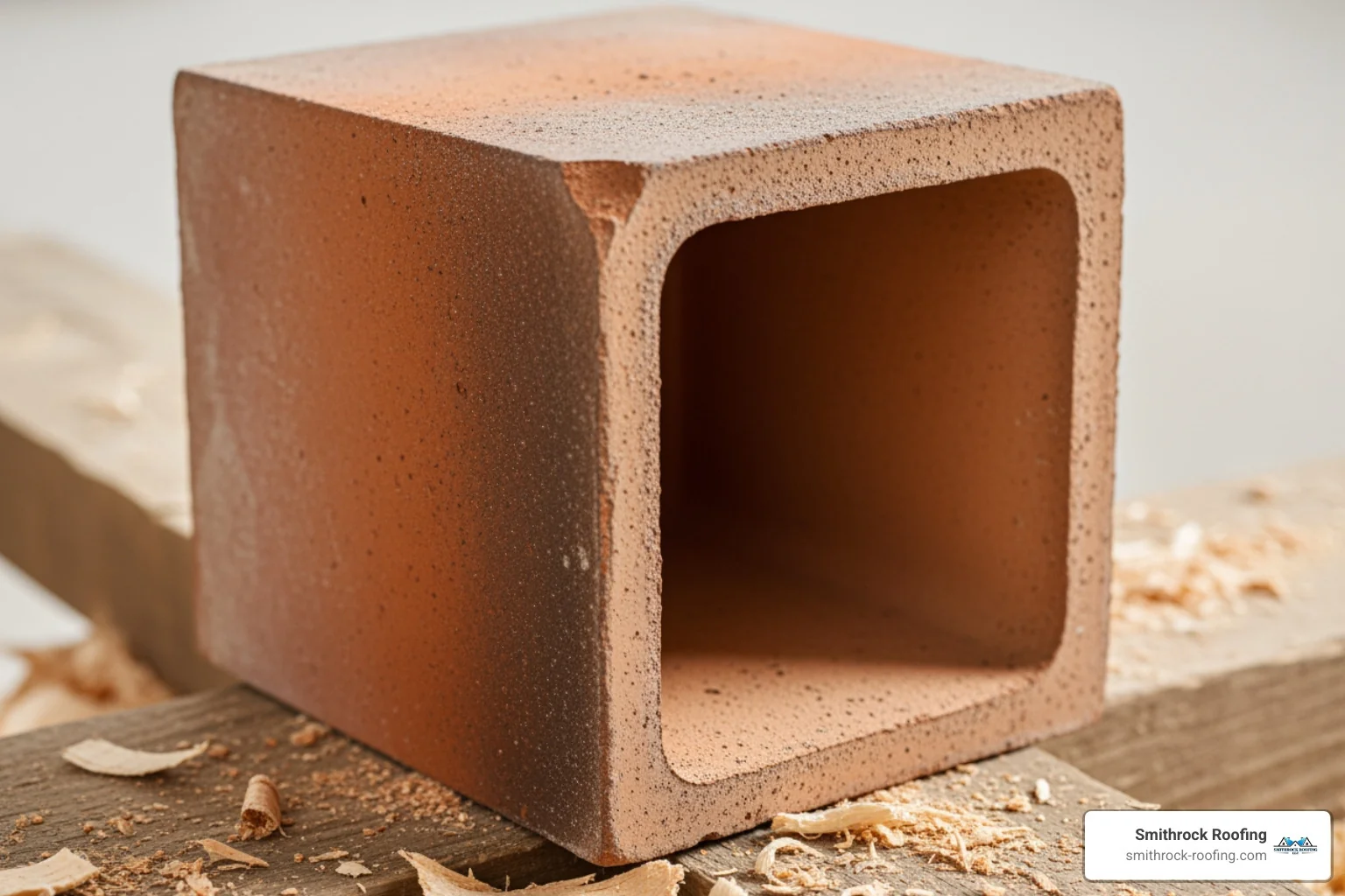 Technical drawing of a 13x13 clay flue tile with all dimensions clearly labeled, including outside, inside, and wall thickness - 13x13 clay flue tile Technical diagram of a 13x13 clay flue tile with labeled dimensions showing outside, inside, and wall thickness measurements.