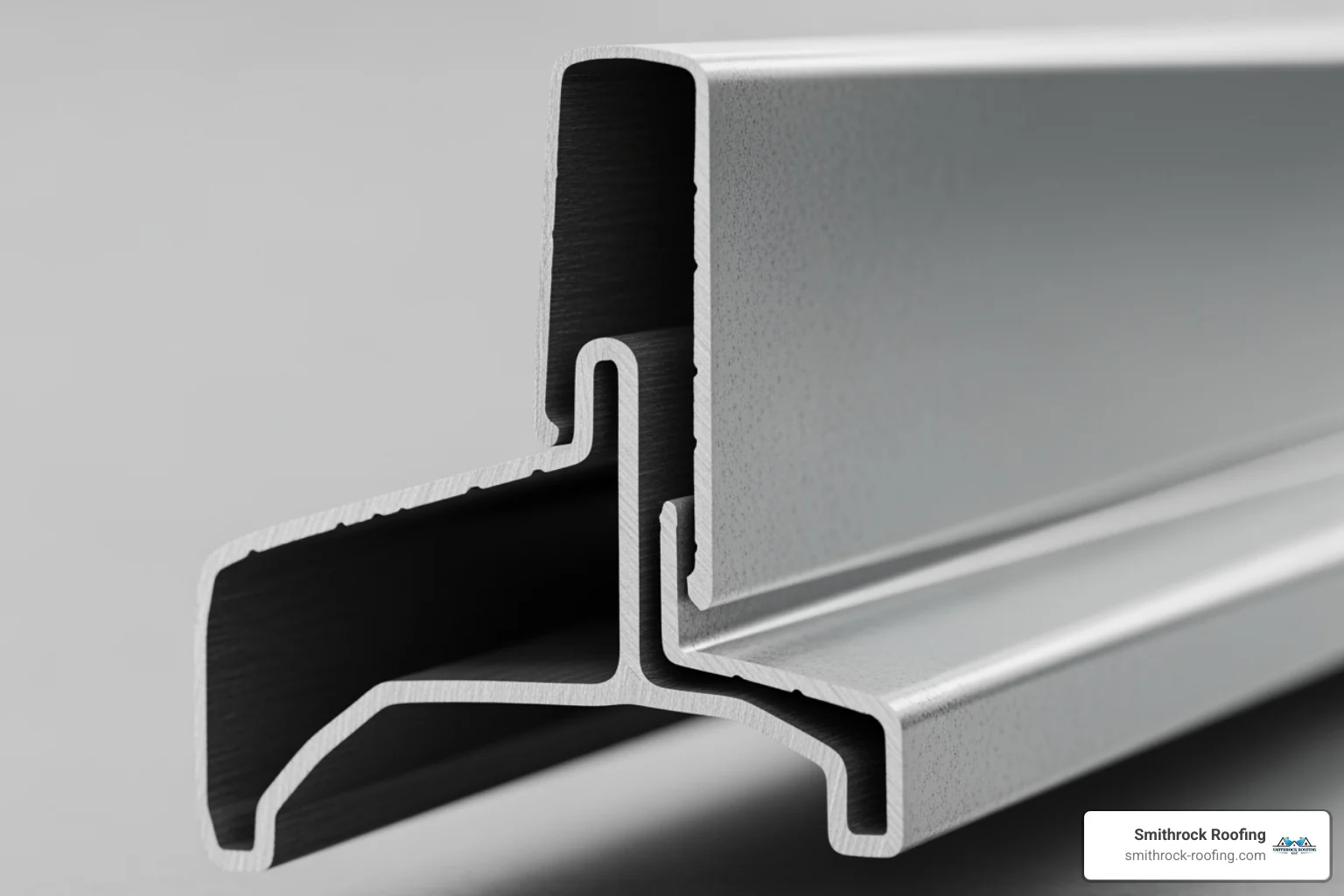 close-up cross-section showing the male and female legs of a snap lock panel - snap lock standing seam metal roof cost close-up cross-section showing the male and female legs of a snap lock panel - snap lock standing seam metal roof cost