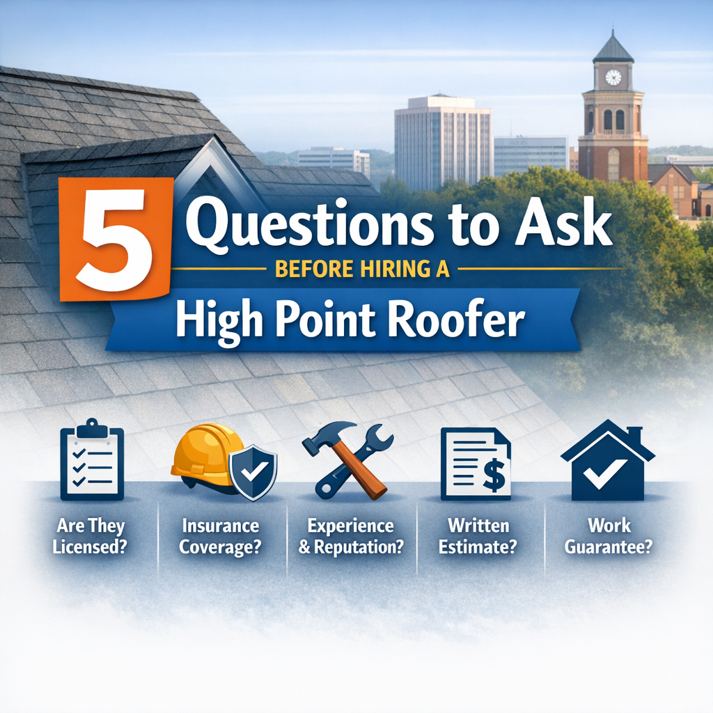 5 Questions to Ask Before Hiring a High Point Roofer