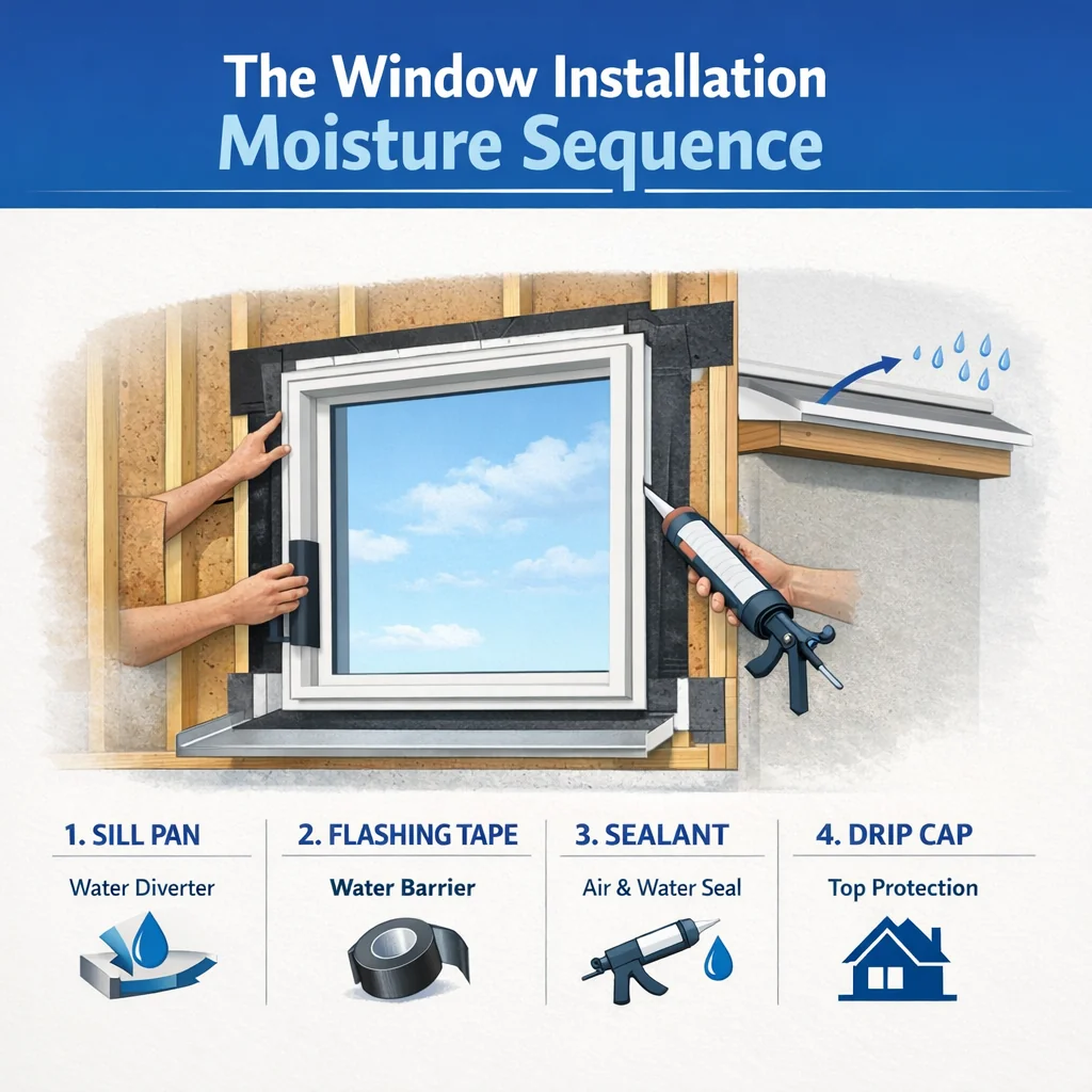 The Window Installation Moisture Sequence