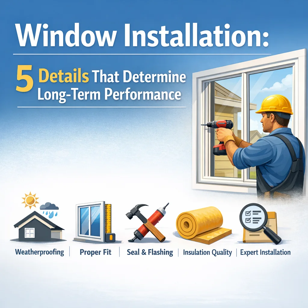 Window Installation: 5 Details That Determine Long-Term Performance