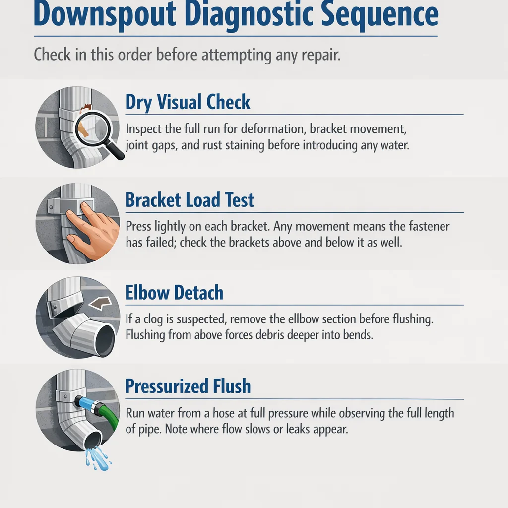 Downspout Diagnostic Sequence