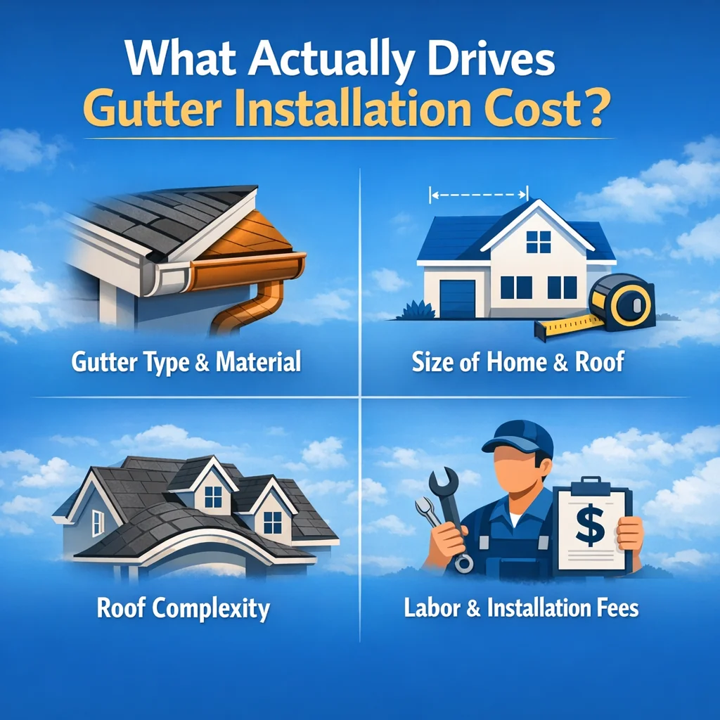 What Actually Drives Gutter Installation Cost