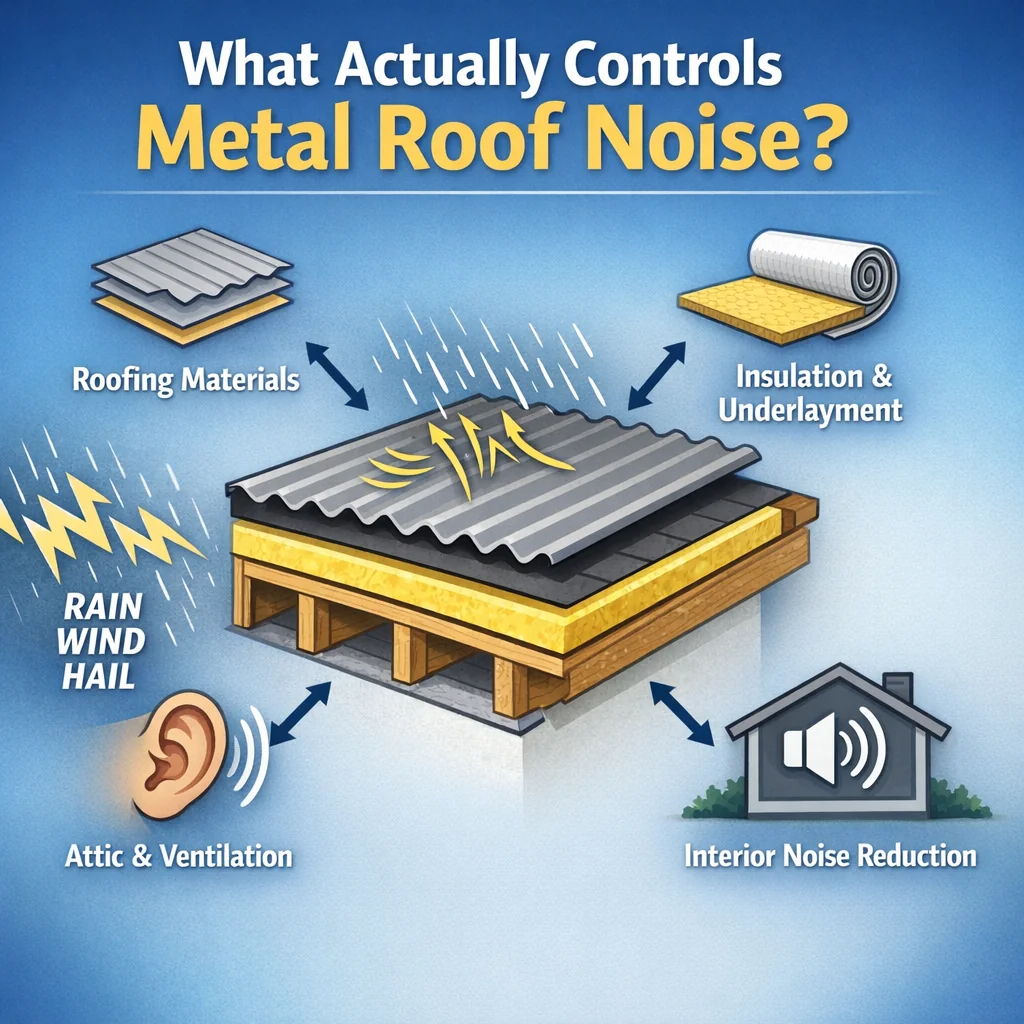 What Actually Controls Metal Roof Noise