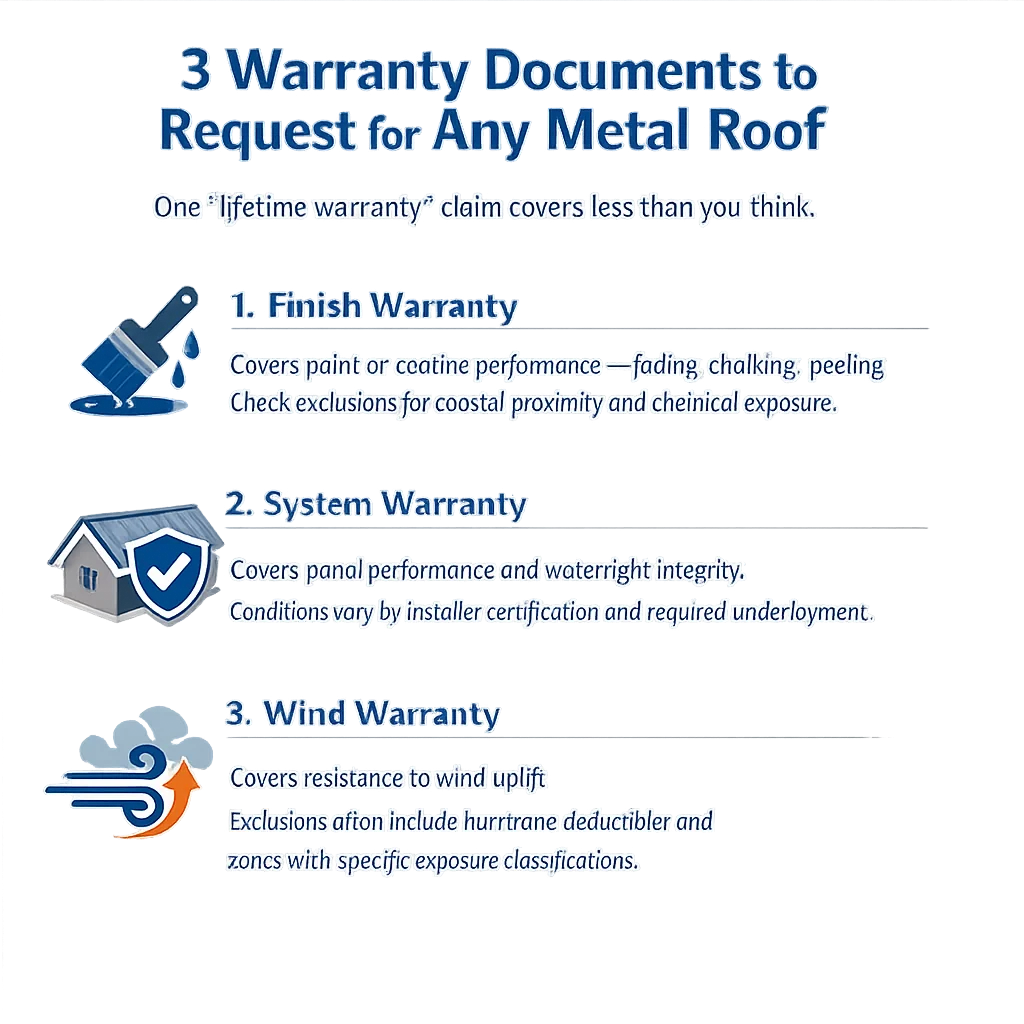 3 Warranty Documents to Request for Any Metal Roof