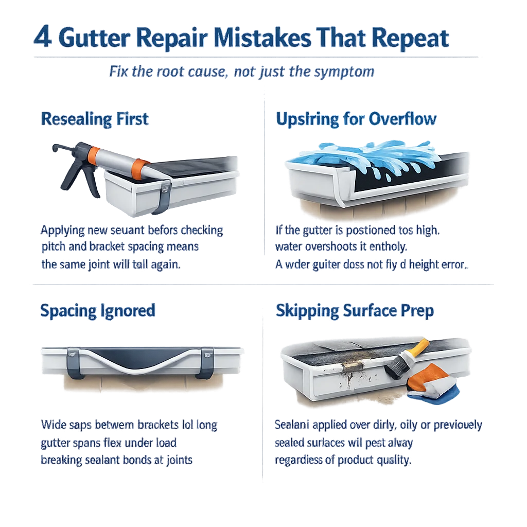 4 Gutter Repair Mistakes That Repeat
