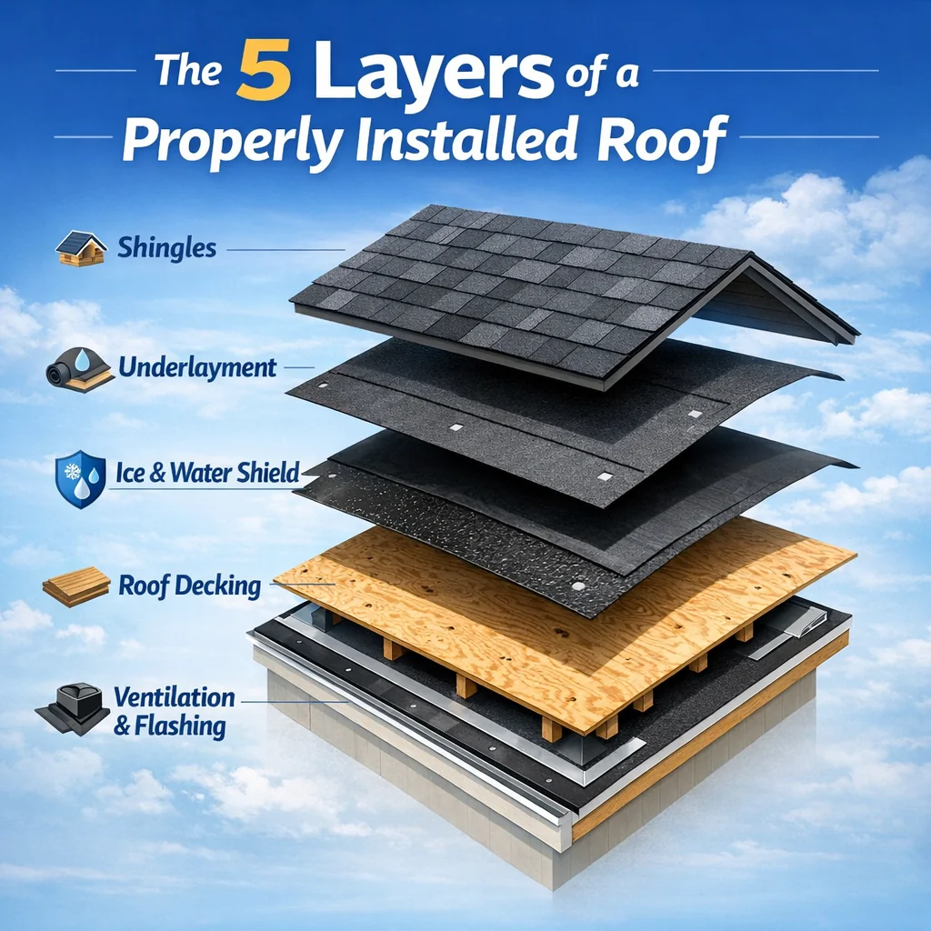The 5 Layers of a Properly Installed Roof