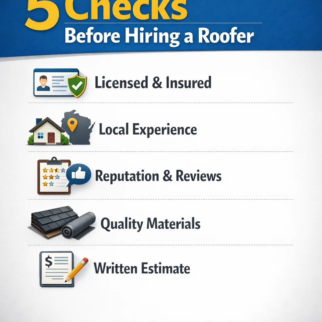 5 Checks Before Hiring a Roofer