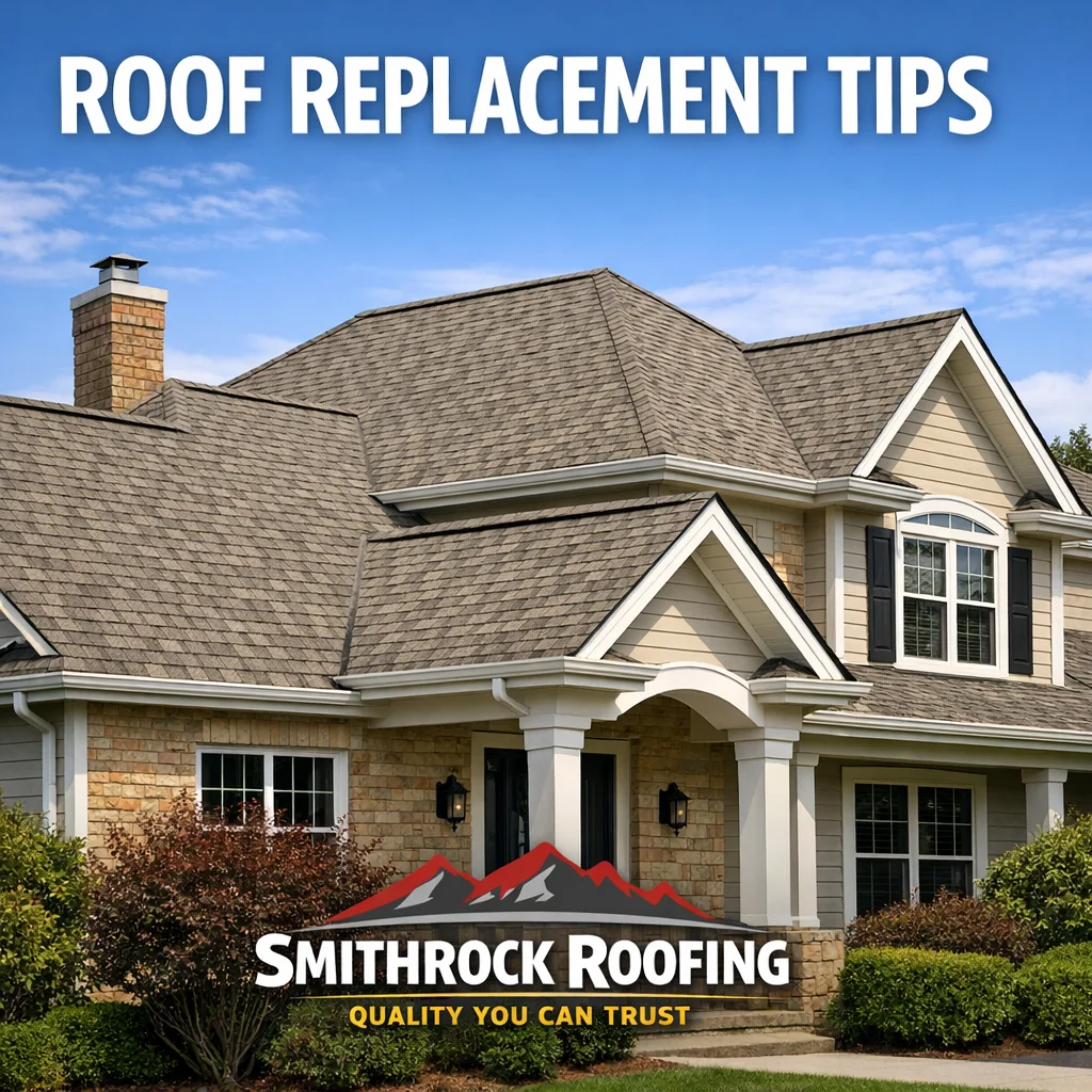 Finished residential roofing replacement with CertainTeed Landmark shingles, clean gutters, and full roofline visible from st