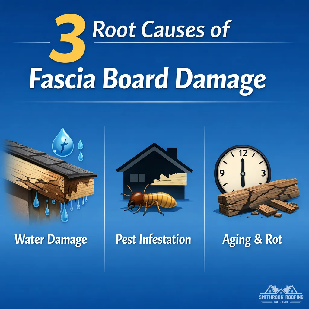 Illustration: 3 Root Causes of Fascia Board Damage