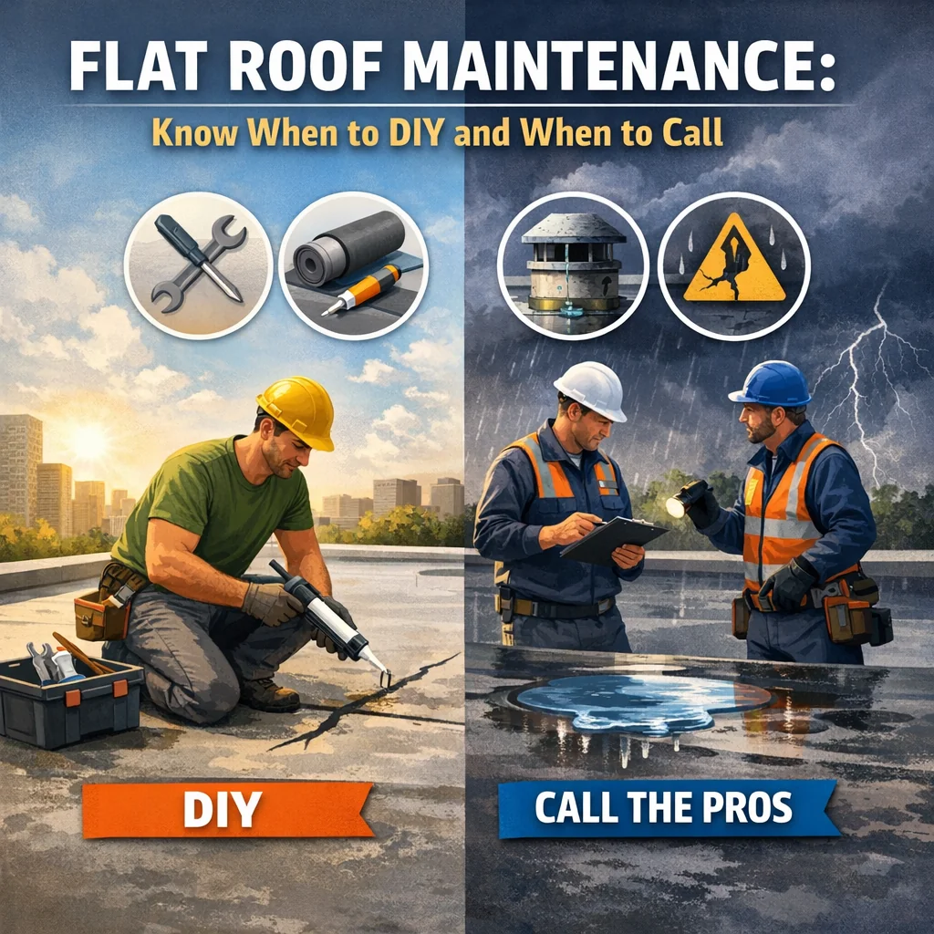 Flat Roof Maintenance: Know When to DIY and When to Call